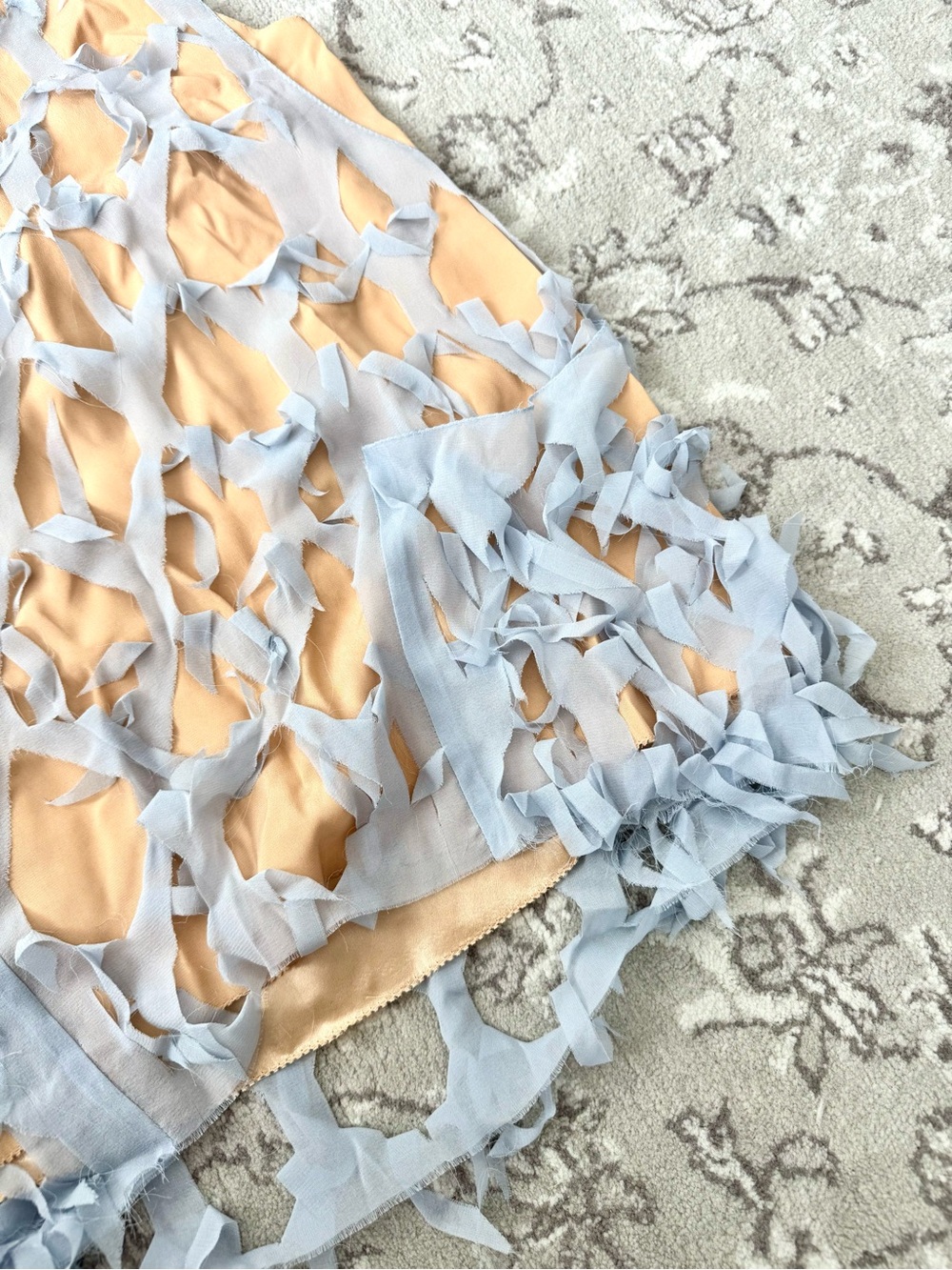 Maison Margiela Pale Blue Deconstructed Silk Top with Underlay - Size 40IT - Picture 7 of 11